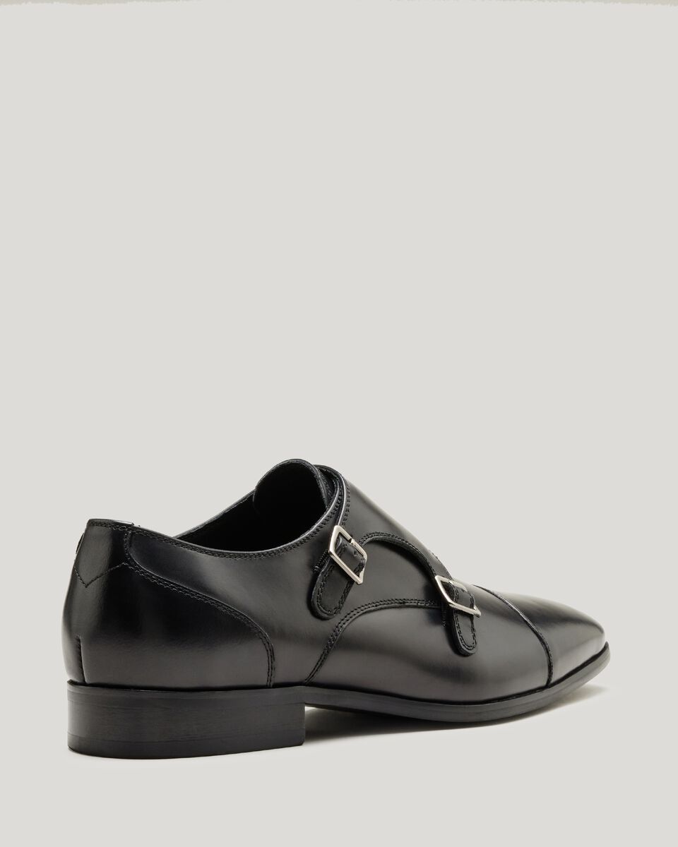 Double Monk Strap Leather Dress Shoe